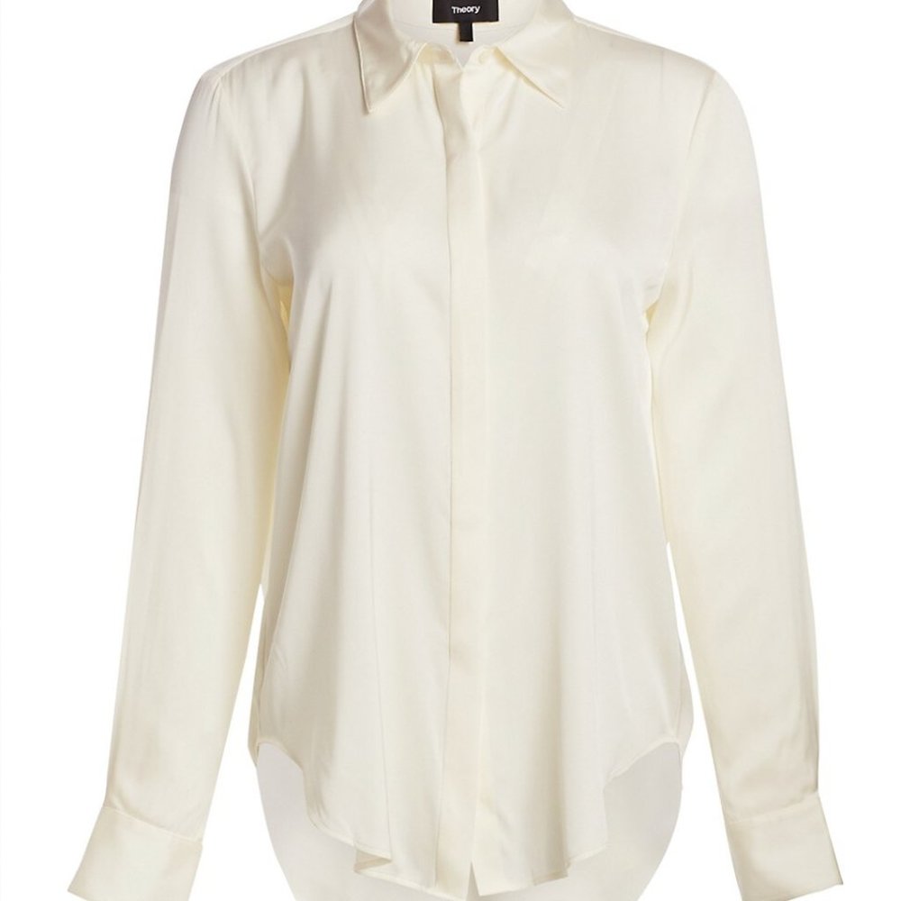 Theory Sunaya Silk Shirt